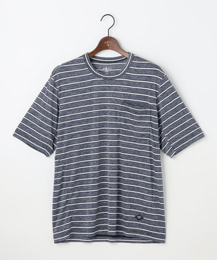 JOSEPH ABBOUD MOUNTAIN クールスキンボーダー Ｔシャツ ネイビー系2