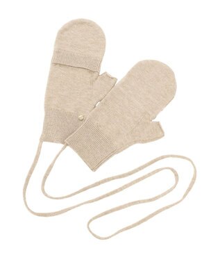 earth music&ecology チャーム付きニットミトン Beige