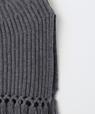 23区 【SLOW/一部店舗限定】ニットトータル フリンジ ネックウォーマ― ライトグレー系