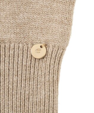 earth music&ecology チャーム付きニットミトン Beige