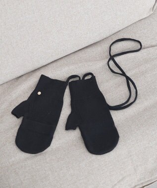 earth music&ecology チャーム付きニットミトン