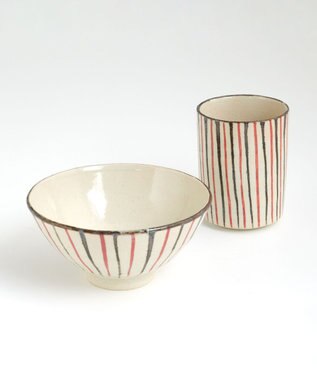 たち吉 【たち吉】十草夫婦揃〈茶碗2個・湯呑2個〉美濃焼 ホワイト系その他