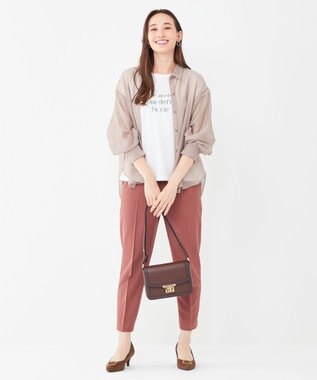 ANY SIS 【洗える】シアー シャツ ローズグレー