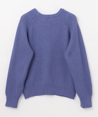 ANY 【洗濯機可/UVカット/アンチピリング】コットンメッシュニット ブルー