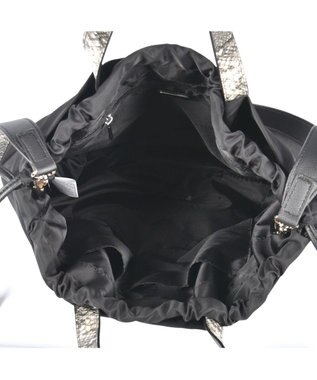 LA BAGAGERIE ドローストリング2WAYトート Sサイズ ブラック×パイソン