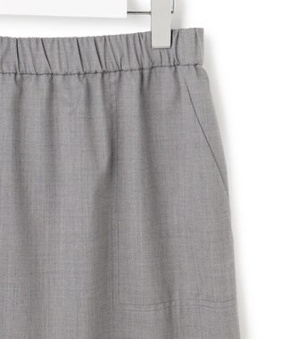 ICB 【洗える】T/Wブロード ナロースカート ライトグレー系