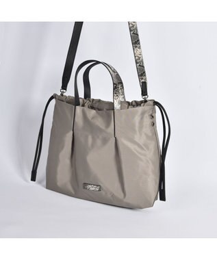 LA BAGAGERIE ドローストリング2WAYトート Sサイズ グレージュ