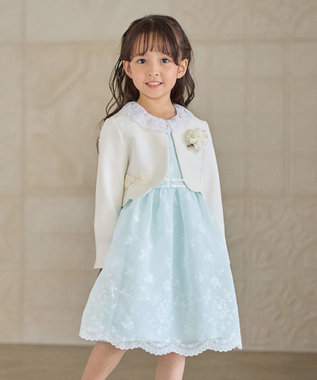ANY KIDS 総刺繍 花柄ワンピース