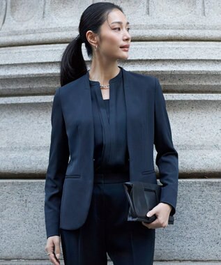 ICB L 【防シワ・速乾・洗える】Fied ノーカラージャケット