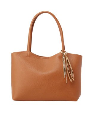 earth music&ecology 【軽量】チャーム付きトートバッグ Camel