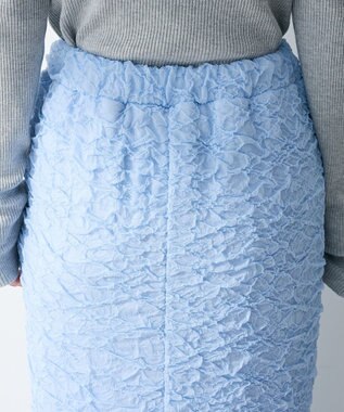 Green Parks 表面感ポコポコＩラインスカート Sax