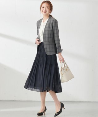 ANY SIS シャイニープリーツ スカート ネイビー