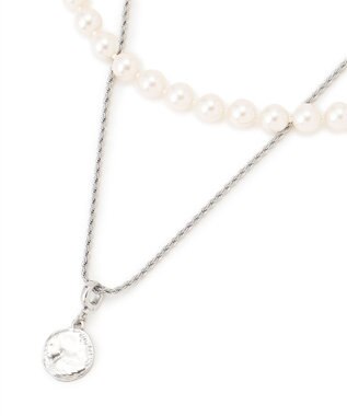 23区 コインモチーフ パール チェーン ネックレス シルバー系