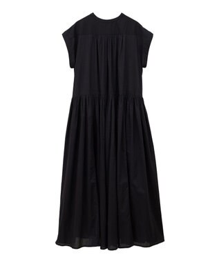 CRAFT STANDARD BOUTIQUE インド綿フレンチスリーブワンピース Black