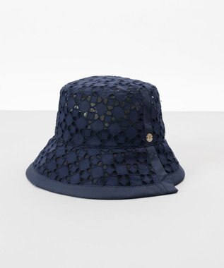 AURORA 【 LANVIN COLLECTION（ランバン コレクション） 】レースJL切り替えクロッシェハット