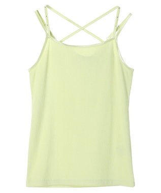 earth music&ecology キラキララインストーンキャミ Lime Green