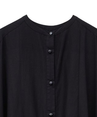 CRAFT STANDARD BOUTIQUE インド綿フレンチスリーブワンピース Black
