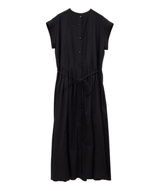 CRAFT STANDARD BOUTIQUE インド綿フレンチスリーブワンピース Black