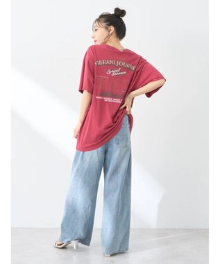 earth music&ecology ウ゛ィンテージライクツアーＴｅｅ Pink