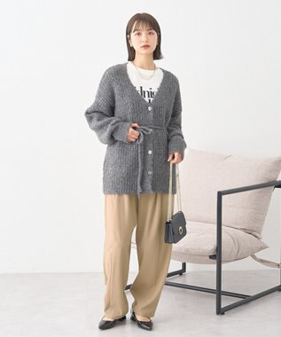 earth music&ecology タックコクーンパンツ Beige