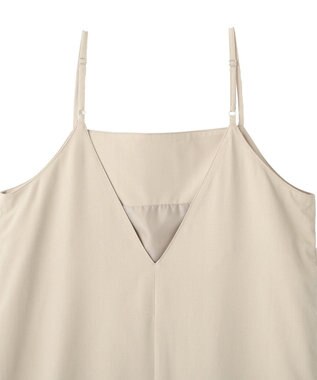AMERICAN HOLIC 【2点セット・マルチ機能】フリルジレ＋Iラインワンピース Light Beige