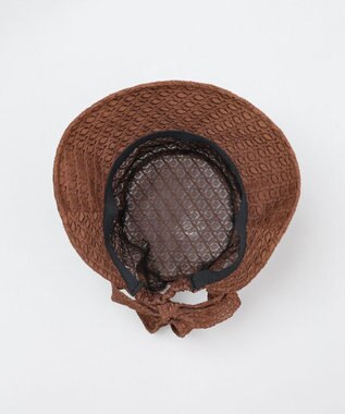 AURORA 【 LANVIN en Bleu （ランバン オン ブルー）】レースボンネット風クロッシェハット ブラウン