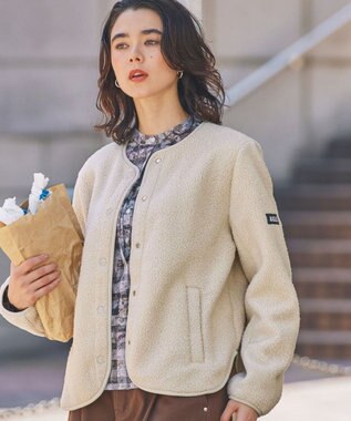 AIGLE カーディガン シェルパフリースジャケット