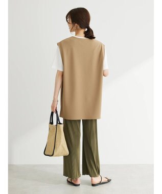 Green Parks プリーツ風カットパンツ Khaki
