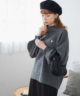 WEGO U.S POLO ASSN.ハイネックセーター 杢グレー