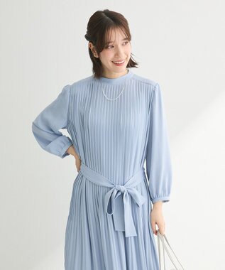 Green Parks ef-de プリーツワンピース Sax