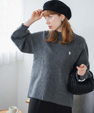 WEGO U.S POLO ASSN.ハイネックセーター 杢グレー