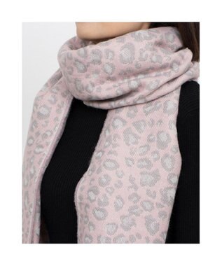 UNBILLION カシュネ cache nez / ヒョウ柄ジャカードストール ピンク