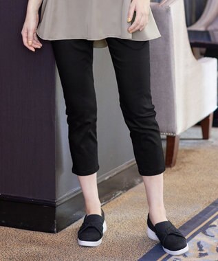 Tiaclasse 【新色追加・洗える】アンクルテーパードパンツ ブラック