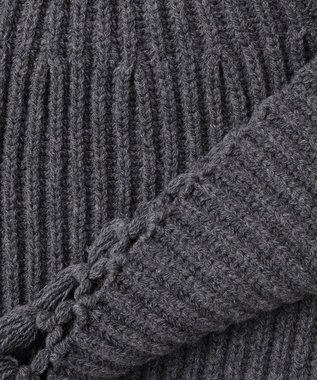 23区 【SLOW/一部店舗限定】ニットトータル フリンジ ネックウォーマ― ライトグレー系