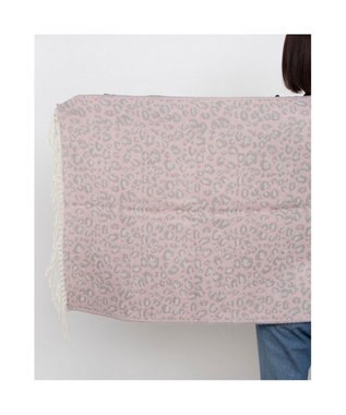 UNBILLION カシュネ cache nez / ヒョウ柄ジャカードストール ピンク