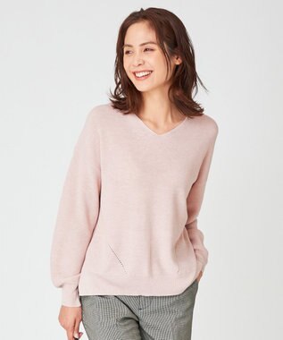 【洗える】NEW SPRING KNIT, ペールピンク, F