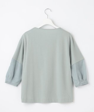 自由区 【洗える】エッセンシャルポンチ Vネックカットソー ライトグリーン系