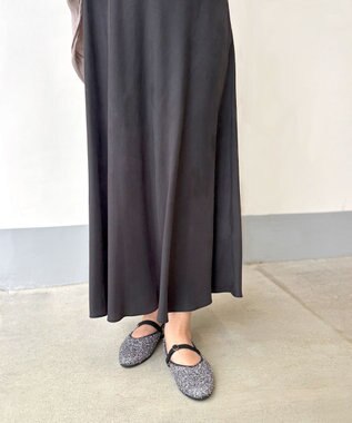 steppi 【VERY掲載 / 洗える / 撥水】ラウンドファー パンプス ブラックラメ