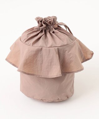 組曲 【撥水・WEB限定】ギャザーフード パッカブルブルゾン ブラウンベージュ系