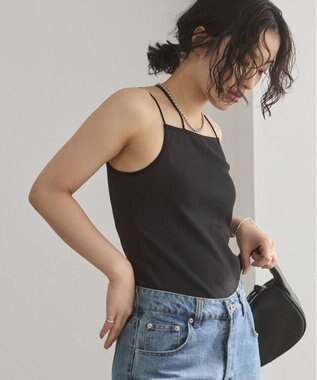 WEGO 【ANGIE VINTAGE/SMLサイズ展開】ストラップカップ付きベアキャミソール ブラック