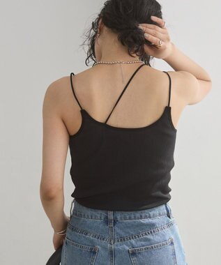 WEGO 【ANGIE VINTAGE/SMLサイズ展開】ストラップカップ付きベアキャミソール ブラック