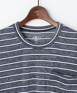 JOSEPH ABBOUD MOUNTAIN クールスキンボーダー Ｔシャツ ネイビー系2
