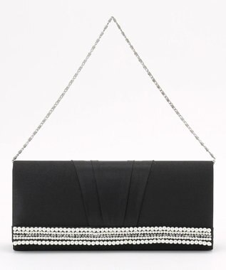 ANY SIS 【2WAY】パール調ラインクラッチ バッグ ブラック