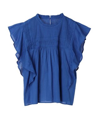 Green Parks Ｉ　フリルノースリーブブラウス Blue