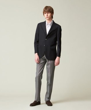 J.PRESS MEN 【夏に嬉しい高機能】カノコインレイストライプパッチポケット シャツ/B.D. パープル系1