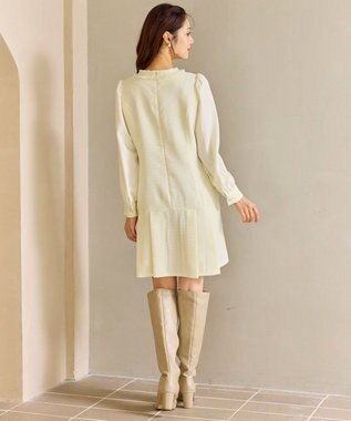 Feroux ツイードミディ ワンピース アイボリー系