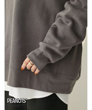 CRAFT STANDARD BOUTIQUE ＰＥＡＮＵＴＳ裏起毛スウェットクルー Charcoal Gray