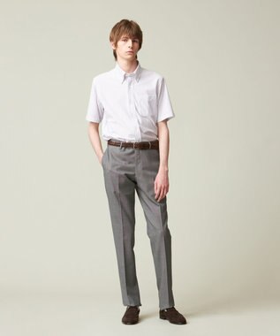 J.PRESS MEN 【夏に嬉しい高機能】カノコインレイストライプパッチポケット シャツ/B.D. パープル系1