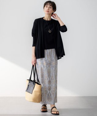 23区 雑材 トートバッグ ナチュラル×ブラック