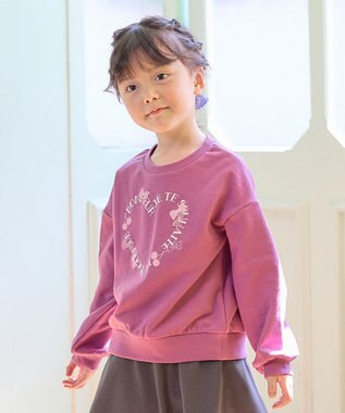 ANY KIDS 【WEB限定】7days 裏毛 トレーナー ピンク×ロゴハート